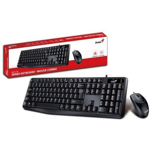 GENIUS Tastatura i miš KM-170 USB US, crni - 4710268258742