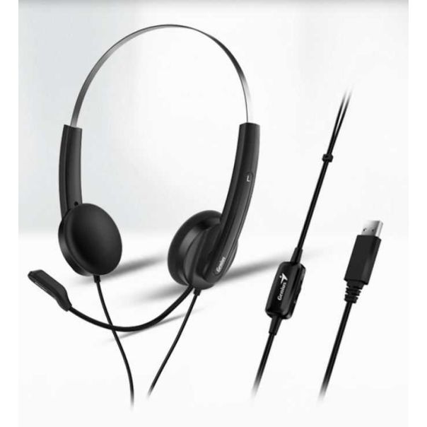 GENIUS Slušalice sa mikrofonom HS-220U, crne - 4710268259183