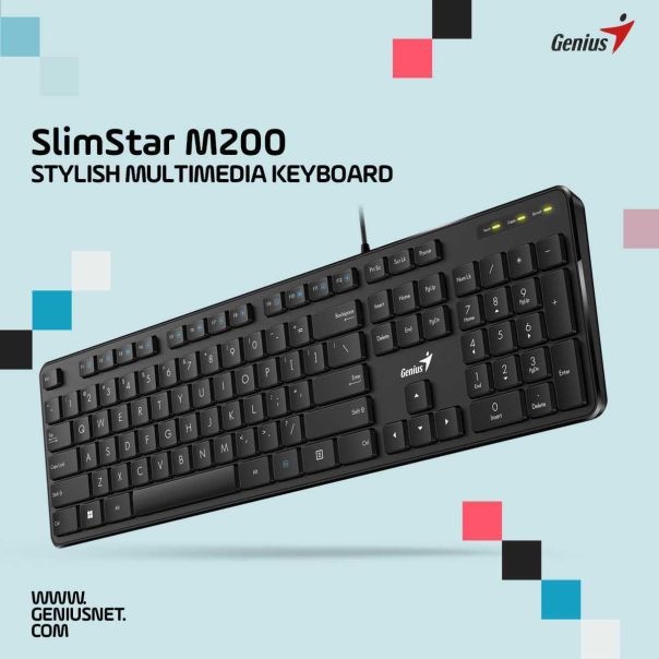 GENIUS SlimStar M200 USB US, crna - 4710268259244