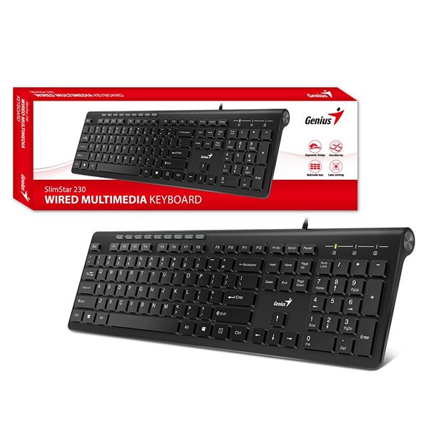 GENIUS SlimStar 230II,SER,USB,BLK - EP1684414