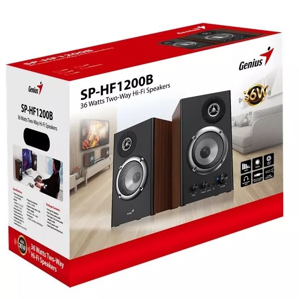 GENIUS SP-HF1200B,EU,100-240V, 2.0,wood,36W, 3.5mm - 4710268260080
