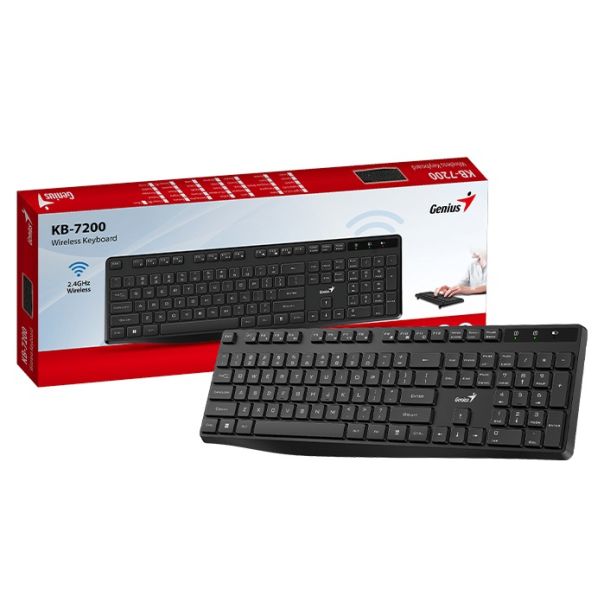 GENIUS KB-7200,US,BLK,2.4GHZ,KB - TAS01287