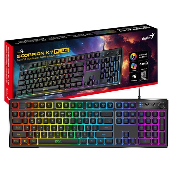 GENIUS SCORPION K7 PLUS, BLK, SER, USB - EP3060337