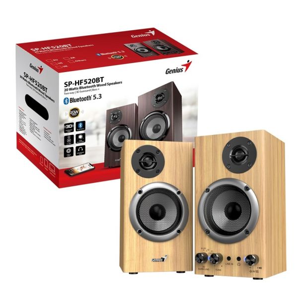GENIUS SP-HF520BT, Pine Wood, Eu, 100-240v - 4710268262152