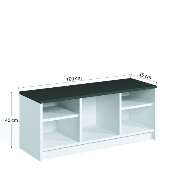 HANAH HOME Cipelarnik London, bela - 475OLV1801