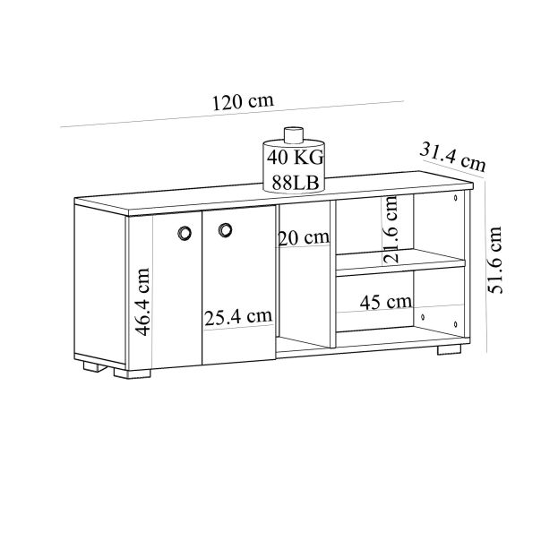 HANAH HOME Cipelarnik Sarandon, svetlobraon/bela - 475OLV1819