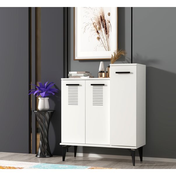 HANAH HOME Cipelarnik Asimo, bela - 475OLV1834