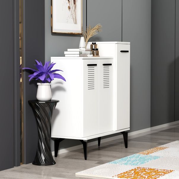 HANAH HOME Cipelarnik Asimo, bela - 475OLV1834