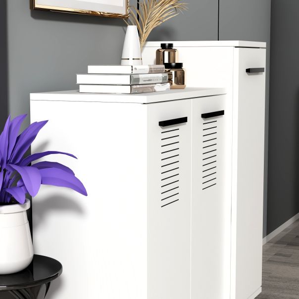 HANAH HOME Cipelarnik Asimo, bela - 475OLV1834