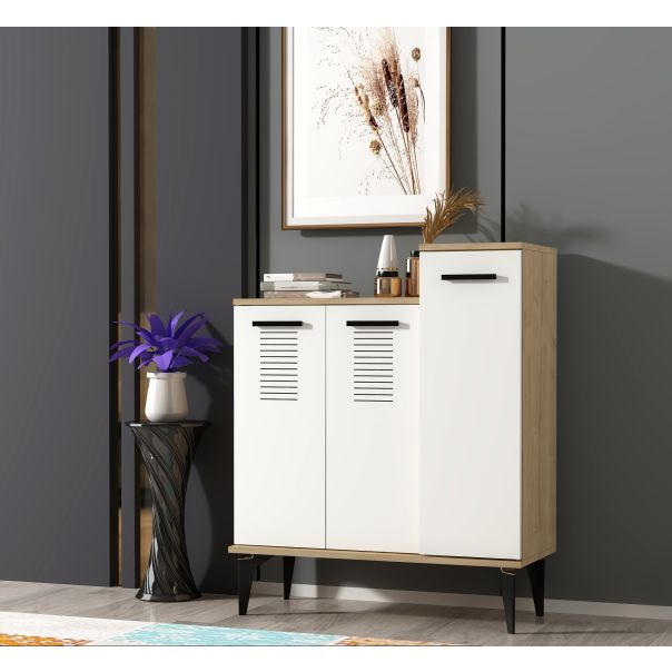 HANAH HOME Cipelarnik Asimo, svetlobraon/bela - 475OLV1835