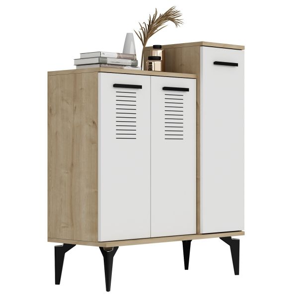 HANAH HOME Cipelarnik Asimo, svetlobraon/bela - 475OLV1835