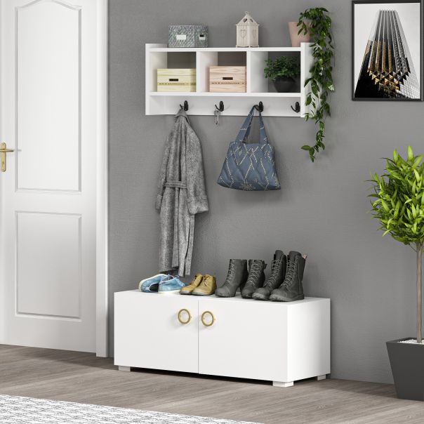 HANAH HOME Čiviluk Star, bela - 475OLV1902