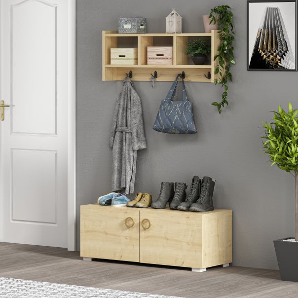 HANAH HOME Zidna polica Star, svetlobraon - 475OLV1903