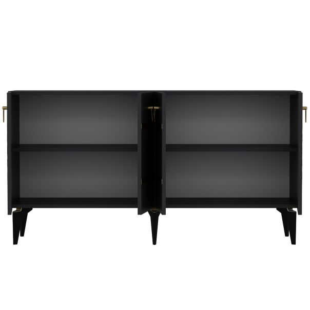 HANAH HOME Komoda Ipek, antracit/zlatna - 475OLV2676