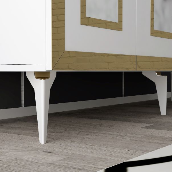 HANAH HOME Komoda Karya, bela/zlatna - 475OLV2745