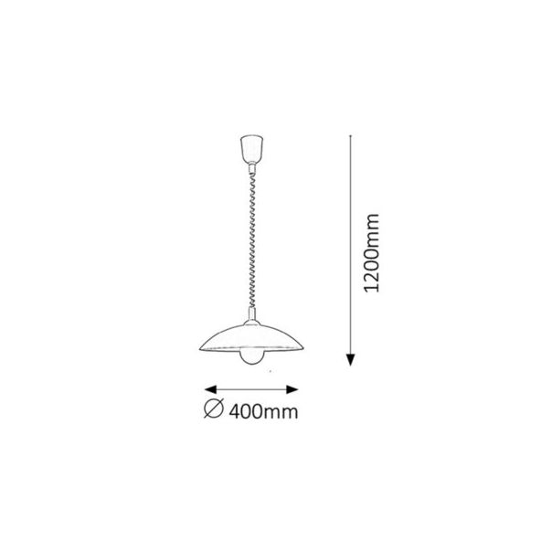 Rabalux Visilica Round E27 1x MAX 60W bela (4780) - 4780