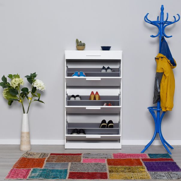 HANAH HOME Cipelarnik SHC-431-DD-1, bela - 479ADR1161