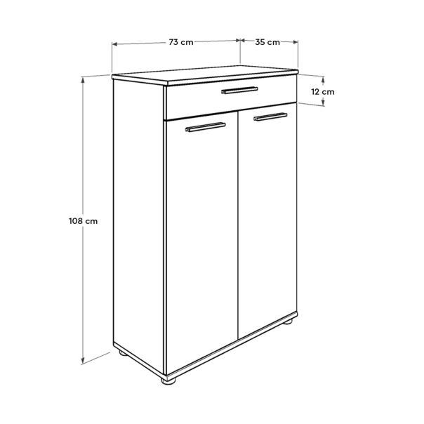 HANAH HOME Cipelarnik ADR-521-BB-1, bela - 479ADR1180