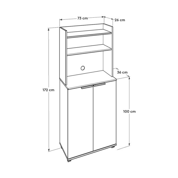 HANAH HOME Kuhinjska vitrina Adr-470-Pp-1 - 479ADR1184