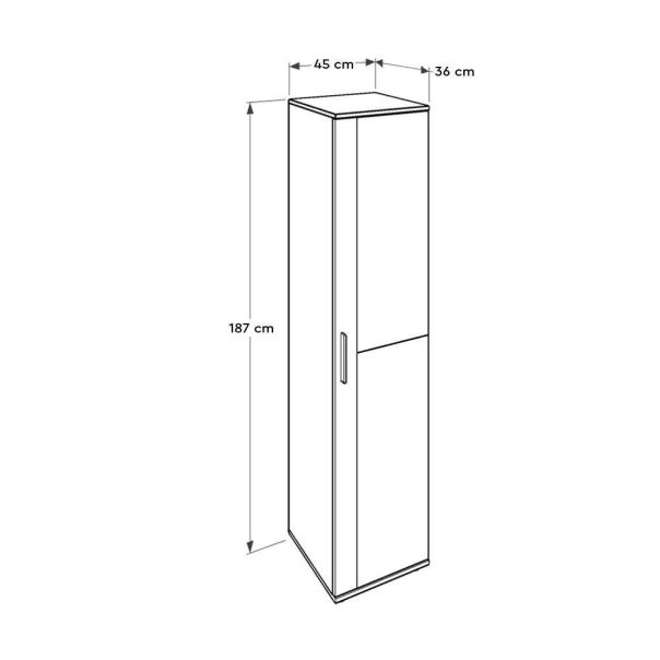 HANAH HOME Cipelarnik sa ogledalom SHC-510-BB-1, bela - EP3057632