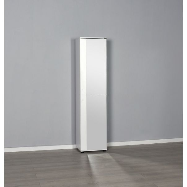 HANAH HOME Cipelarnik sa ogledalom SHC-510-BB-1, bela - EP3057632