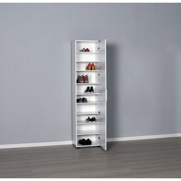 HANAH HOME Cipelarnik sa ogledalom SHC-510-BB-1, bela - EP3057632