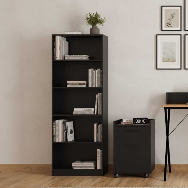 HANAH HOME Polica za knjige Ktp-150-Aa-1, crna - EP3057638