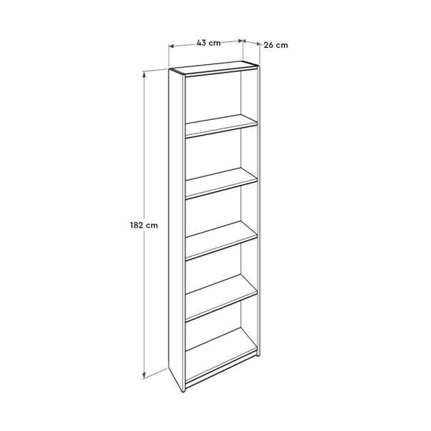 HANAH HOME Polica za knjige Ktp-325-Bb-1, bela - EP3057644