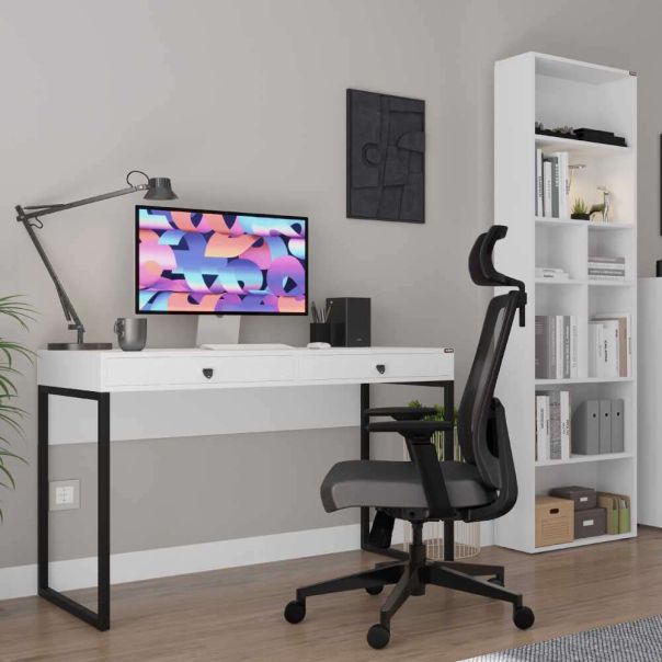 HANAH HOME Polica za knjige Ktp-168-Bb-1, bela - EP3057650