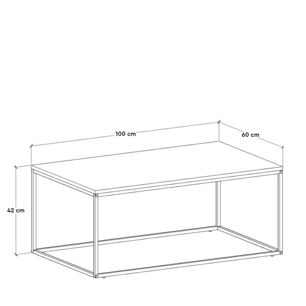 HANAH HOME Klub sto Shp-985-Oo-1, braon/crna - EP3057662
