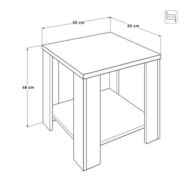 HANAH HOME Klub sto Shp-550-Oo-1, tamno braon - EP3057671