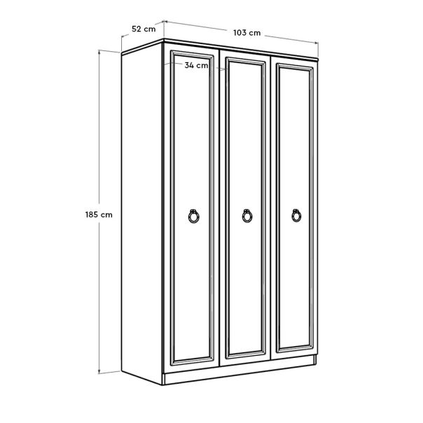 HANAH HOME Ormar Grd-1330-Bb-2, bela - 479ADR1701