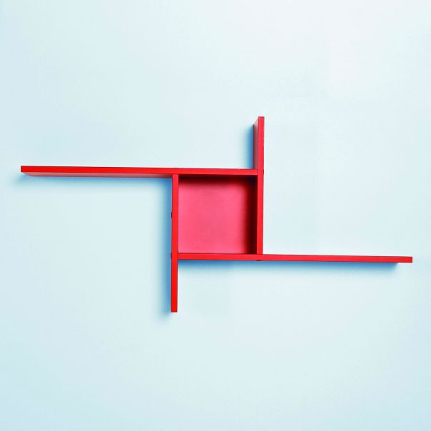 HANAH HOME Zidna polica Raf-04-Kk-1, crvena - 479ADR1752