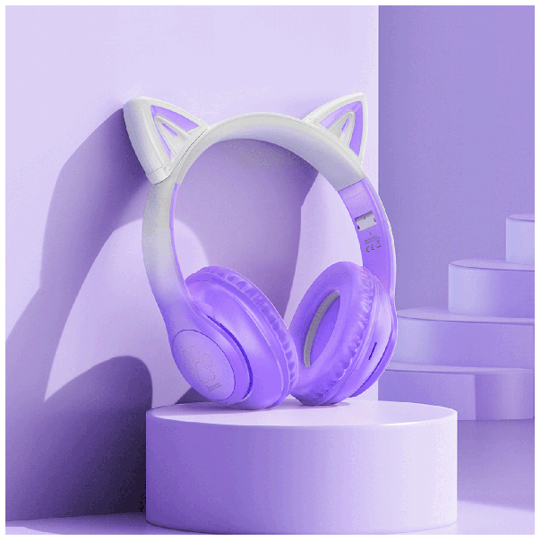 hoco. Bluetooth slušalice, W42 - Cat Ears, Purple Grape - 48513