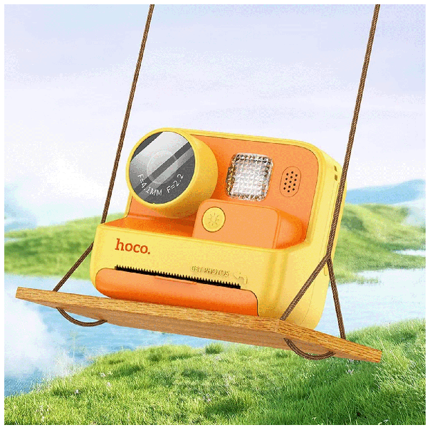 hoco. Dečija kamera sa štampačem, DV200, žuta - 48518