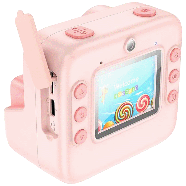 hoco. Dečija kamera sa štampačem, DV200, roza - 48519