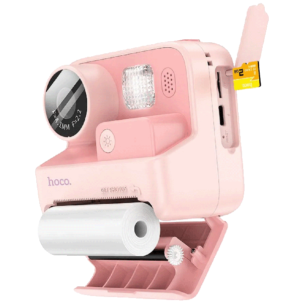 hoco. Dečija kamera sa štampačem, DV200, roza - 48519