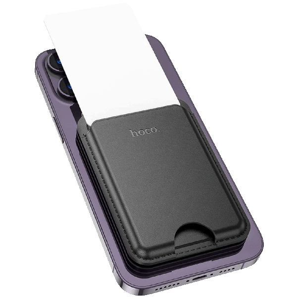 hoco. Kožni novčanik MagSafe - GT3, držač za iPhone, magnetni, crna - EP2138763