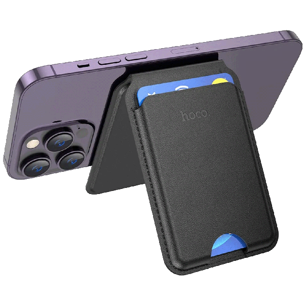 hoco. Kožni novčanik MagSafe - GT3, držač za iPhone, magnetni, crna - EP2138763