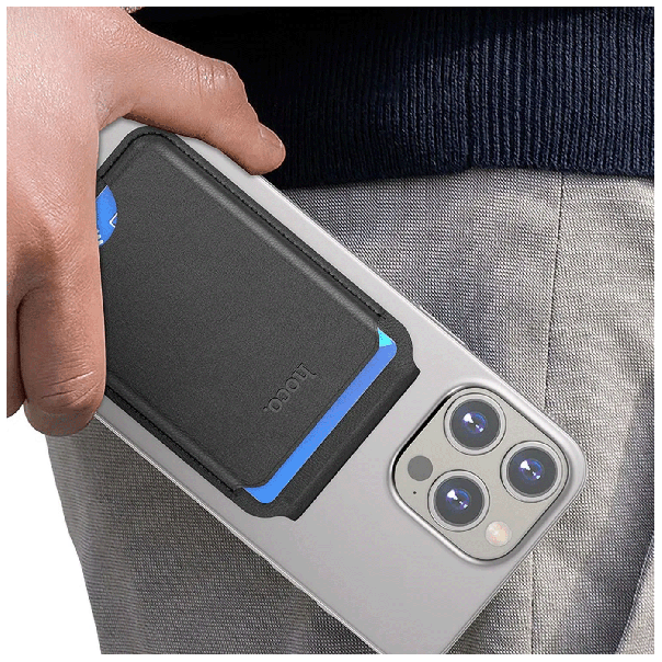 hoco. Kožni novčanik MagSafe - GT3, držač za iPhone, magnetni, crna - EP2138763