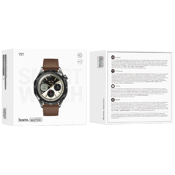 hoco. Pametni sat, AMOLED, IP67 - Y21, siva - 48581