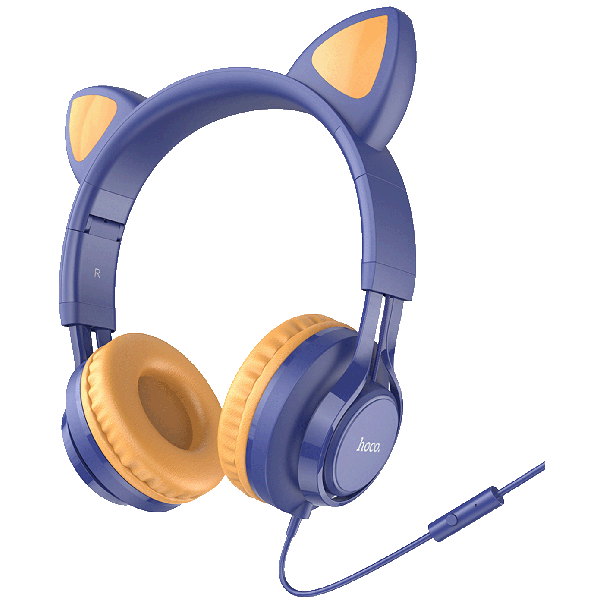hoco. Slušalice - W36 Cat ear, 3.5mm, 1.2m, plava - 48586