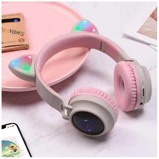 hoco. Bluetooth slušalice - W27 Cat Ear, siva - 48637