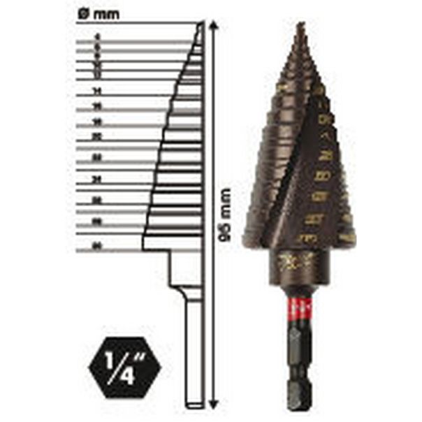 MILWAUKEE Stepenasta burgija 4-30mm SHOCKWAVE - 48899265