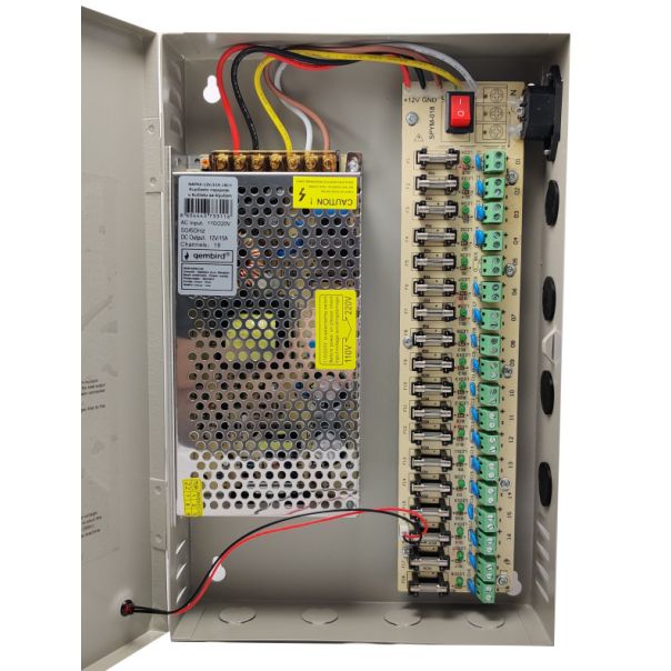 GEMBIRD NAPRK-12V/15A-18CH napajanje sa kljucem, 2A/CH (2794) - 42933