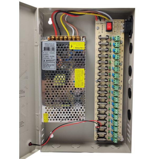 GEMBIRD NAPRK-12V/20A-18CH napajanje sa kljucem, 2A/CH (3070) - 42934