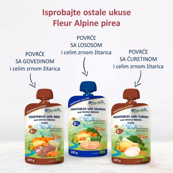 Fleur Alpine organski pire od povrća sa teletinom 8+, 100gr - 000391