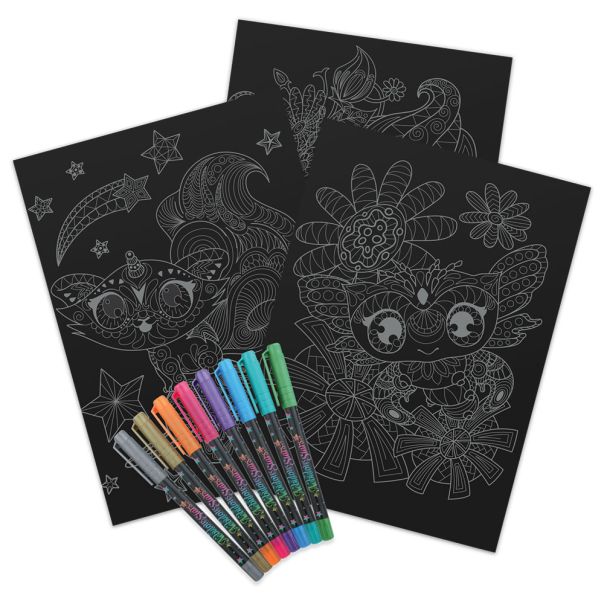 NEBULOUS STARS Kreativna bojanka sa crnim listovima i metalik olovkama - 490101
