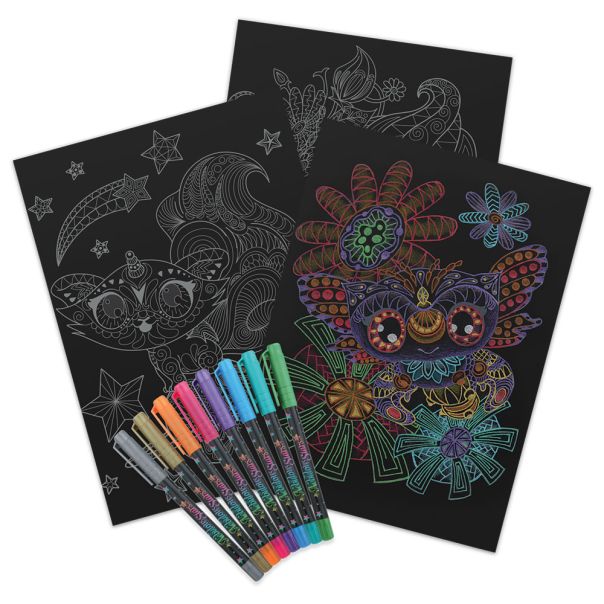 NEBULOUS STARS Kreativna bojanka sa crnim listovima i metalik olovkama - 490101