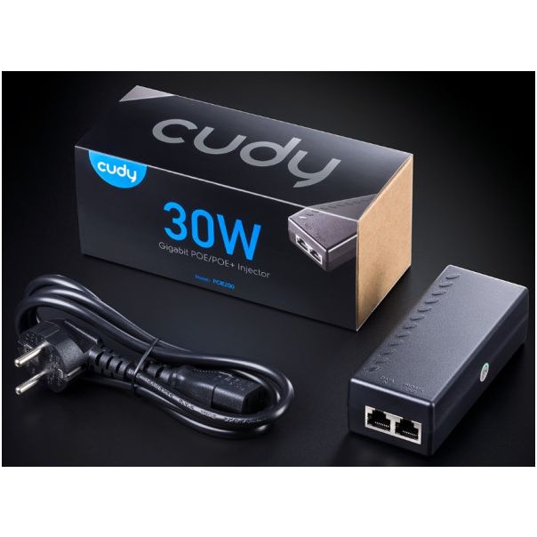 CUDY PoE+/PoE Injector POE200 30W Gigabit - 83274